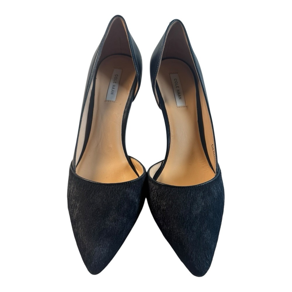 Cole Haan Blue Calf Hair Leather D'Orsay Pointed Toe Pumps D42712 Size 7.5B